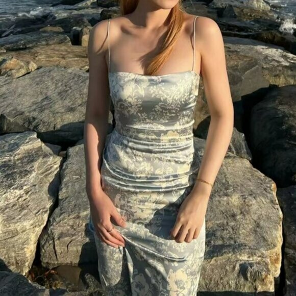 Reformation Dresses & Skirts - NWOT Reformation Frankie Silk Dress Porcelain